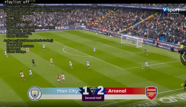 4K stadium player stream